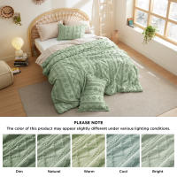 Bedsure-Juego de edredones bohemios, conjunto de cama con bordado elegante y desgastado, suave, Jacquard, Twin, Full, Queen y King - details 7