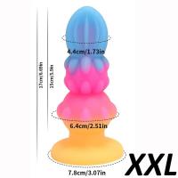 Leten consolador luminoso estimula el ano, vagina, tapón Anal, masturbador, dilatador Anal suave con ventosa, Juguetes sexuales para hombres - details 6