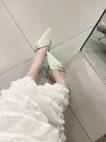 Zapatos de tacón alto plateados puntiagudos para mujer stiletto back zapatos individuales vacíos nuevos con falda bolsa cabeza sandalias zapatos de mujer - details 39
