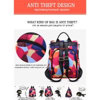 Mochila Multifuncional Antirrobo de Gran Capacidad Estilo Floral Correa de Hombro Arcuada - details 3