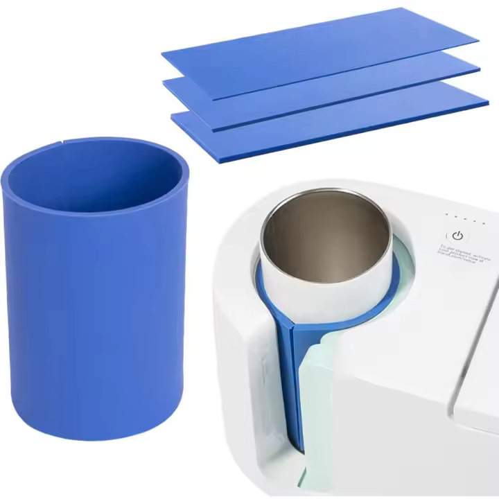 Juego de cubiertas de hoja de silicona, Impresión de transferencia de calor 3D, placa de silicona para tazas, vasos, accesorios - 1
