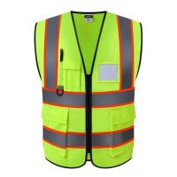 Chaleco de seguridad reflectante de alta visibilidad, chaleco de tráfico transpirable resistente al desgaste, chaqueta segura para ciclismo de moda cómoda - details 3