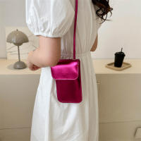 Bolso bandolera de cuero PU sólido para mujer, bolso para teléfono móvil - details 15