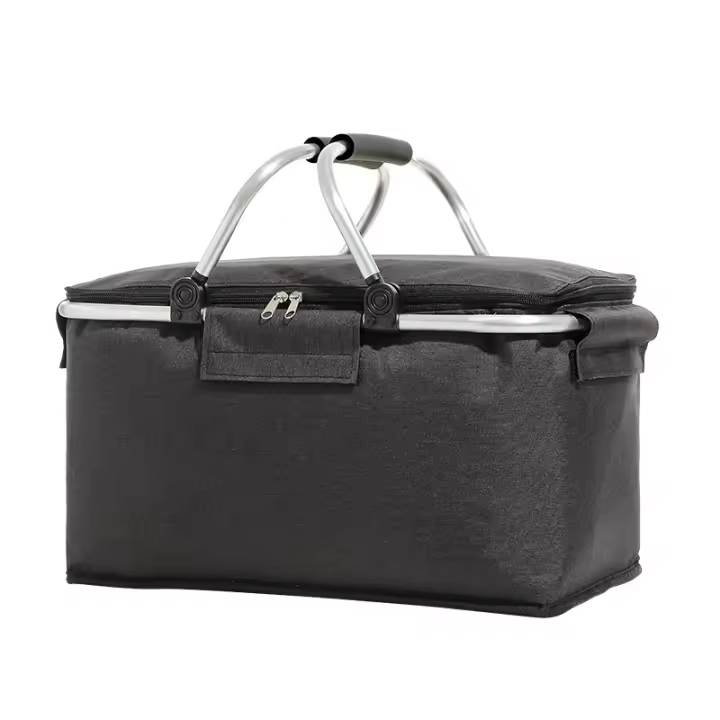 Cesta Picnic Térmica Plegable Premium Bolsa Aislante 72h Antiderrames Diseño Elegante para Acampar/Playa/Viajes Material Ecológico Impermeable y Multifuncional - 1
