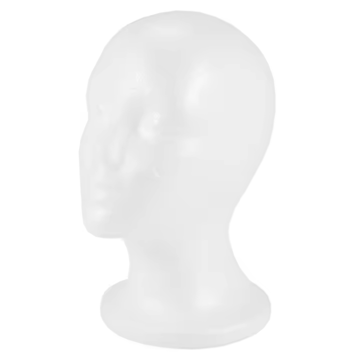 Cabeza de Maniquí de espuma femenina, soporte de exhibición de sombrero y peluca, estante blanco - 1
