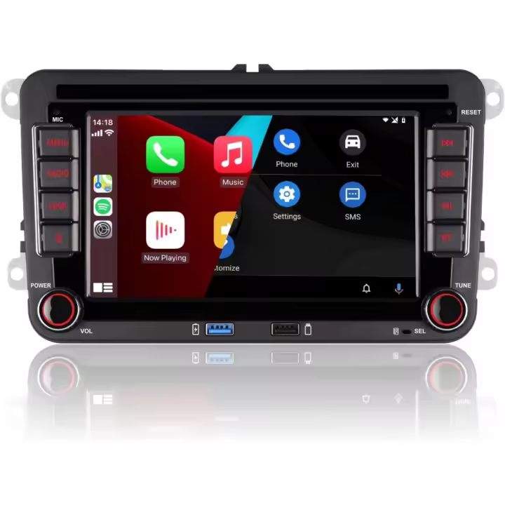Carplay inalámbrico reproductor Bluetooth para coche GPS de navegación para coche HD de 7 pulgadas - 1