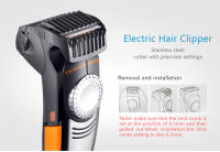 Kemei-Afeitadora eléctrica multifunción 2 en 1, recortadora de pelo, 19 ajustes, longitud de corte, maquinilla de afeitar potente recíproca ajustable - details 6