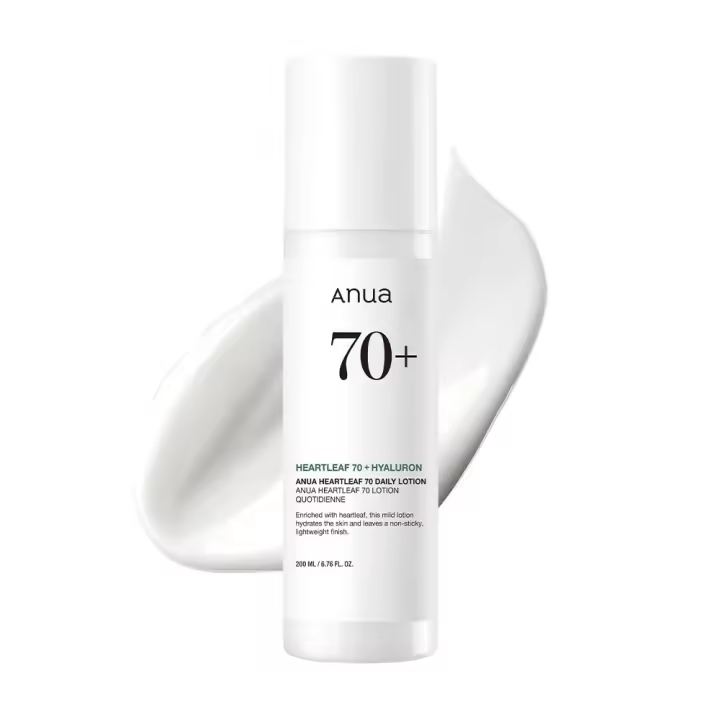 Anua Heartleaf Daily Lotion, hidratante facial con ácido hialurónico para pieles sensibles, ligero, cuidado de la piel coreano (200 ml, - 1