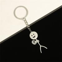 1 par de llaveros divertidos de Stickman con forma de corazón y dedo, llavero de acero inoxidable con garabatos para mujer y hombre, bolso, colgante para llaves de coche, regalo para pareja - details 6