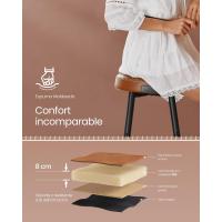 Taburete de cocina, taburete de desayuno, cuero sintético con costuras, estilo moderno de siglo. - details 3