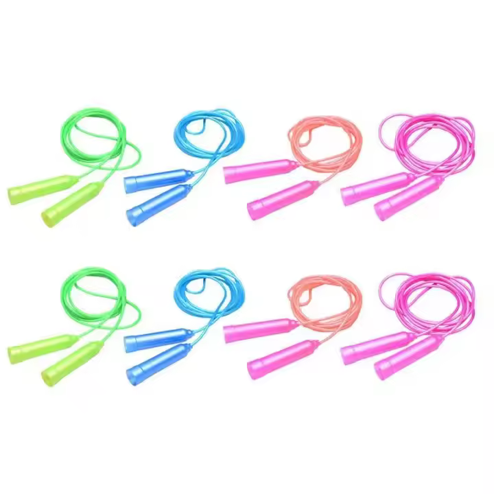 Cuerda de saltar de plástico colorida para niños pequeños, cuerda de saltar para ejercicios al aire libre, Abs, ejercicios de Fitness, salto - 1