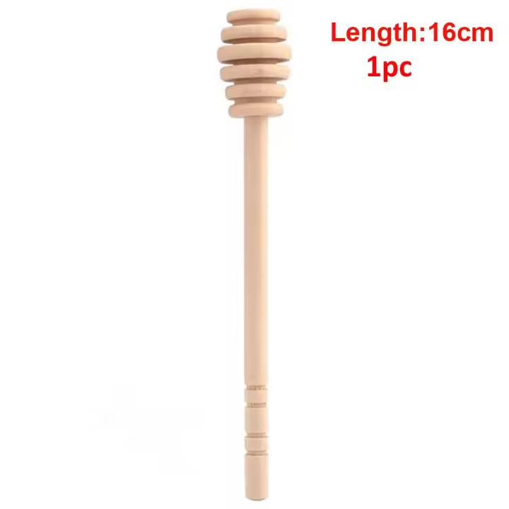 Utensilios de mango largo de 1/3 piezas, palo mezclador seguro, cuchara de miel, cuchara de madera - 1