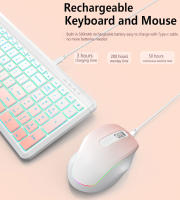 Combinación de teclado y ratón recargable de retroiluminación RGB ergonómica Bluetooth de doble modo silencioso juego de teclado y ratón inalámbrico, adecuado para escritorios / computadoras portátiles - details 0