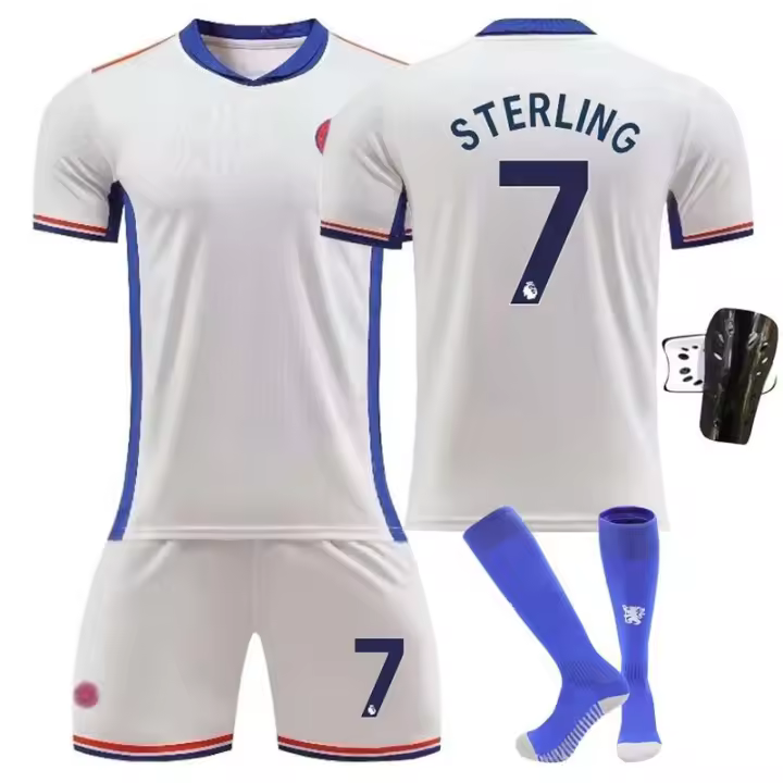 2425 Kit de fútbol de la Premier League Chelsea, camiseta de visitante Chelsea, kit de Silva 6, Sterling 7, Enzo 8 - 1