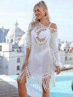Vestido ligero de playa para mujer, traje de baño de ganchillo, túnica envolvente para trajes de baño, fiestas en la piscina de verano y ropa de resort, cubierta de natación de secado rápido - details 9
