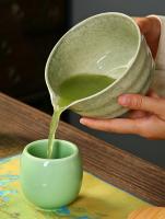 Juego de té Matcha japonés de cerámica de bambú, 5 uds., calidad alimentaria con boquilla, cuenco para mezclar, agitador japonés reutilizable seguro - details 7