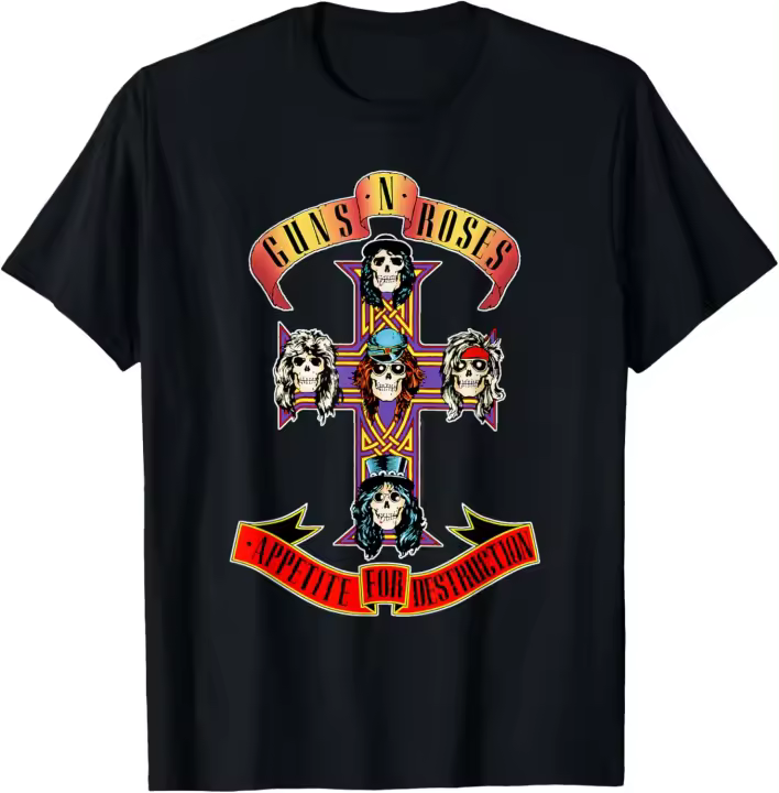 Camiseta cruzada oficial de Guns N' Roses - 1