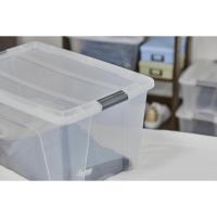 Cajas de Almacenamiento de Plata de 45L con Tapas Duraderas, Apilables para Dormitorio, Armario, Oficina Organizadora de Ropa y Zapatos - details 7