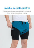 Pantalones cortos deportivos AONIJIE F5102 para hombre con secado rápido preventión de malos de vestuario para correr gimnasio fútbol tenis - details 14