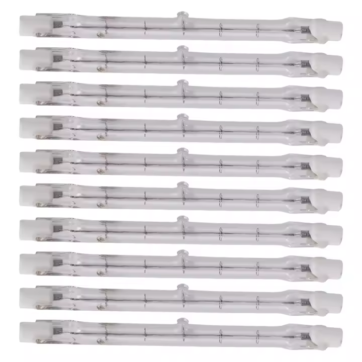 Bombilla Halógena R7S 118 mm 200 W 230 V Paquete de 10 Varillas Halógenas Bombilla Halógena R7S Luces de Lámpara Halógena Regulable R7S - 1