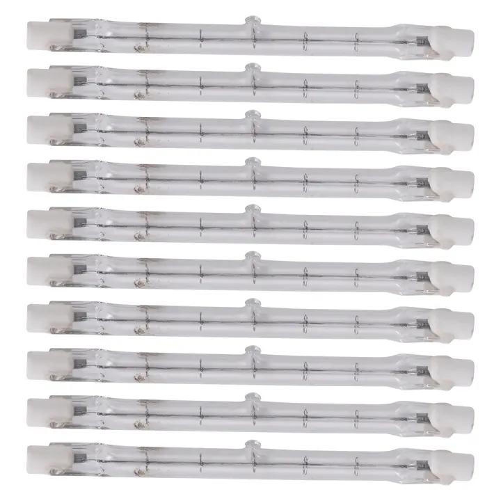 Bombilla Halógena R7S 118 mm 200 W 230 V Paquete de 10 Varillas Halógenas Bombilla Halógena R7S Luces de Lámpara Halógena Regulable R7S - 1