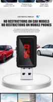 Transmisor FM con Bluetooth 5,3 para coche, dispositivo con micrófono, manos libres, receptor de Audio estéreo sin pérdidas, música, pantalla LED, adaptador inalámbrico USB - details 10