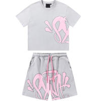 Syna World Drill Chándales de verano Conjunto de camiseta y pantalón corto de hip hop para hombre - details 7