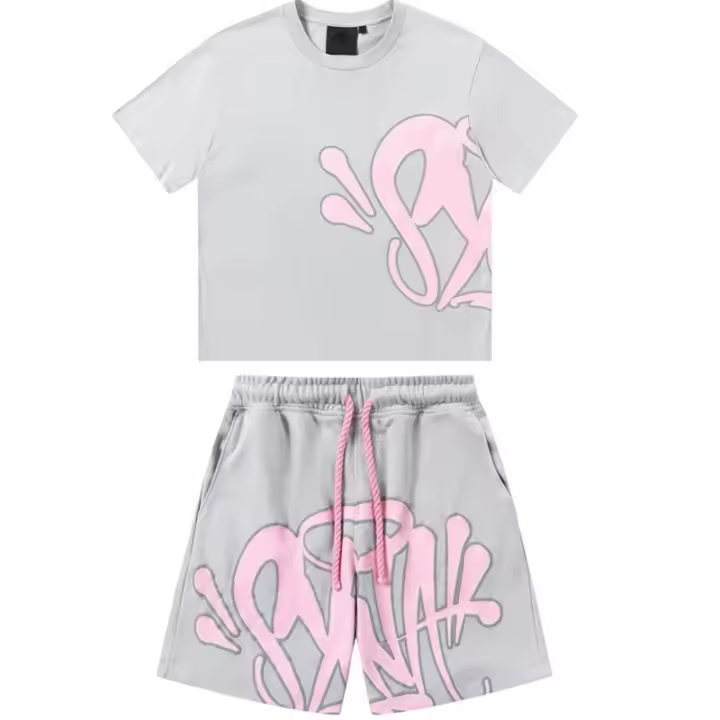 Conjunto de camiseta y pantalones cortos de hip hop para hombre Syna World Drill Summer Tracksuits - 1