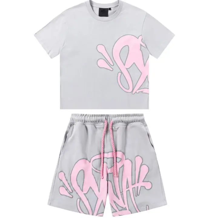 Conjunto de camiseta y pantalones cortos de hip hop para hombre Syna World Drill Summer Tracksuits - 1