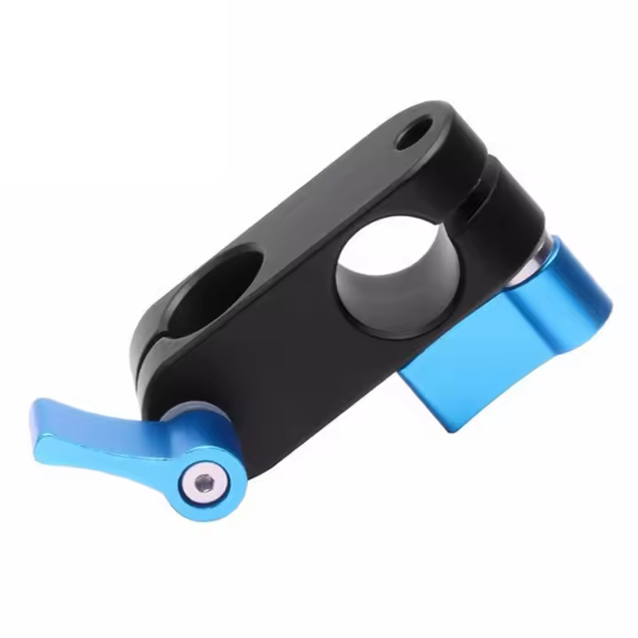 Tornillo M5 portátil duradero de ángulo recto de 90 grados para cámara DSLR 5D2 5D3, abrazadera de tubo, adaptador de abrazadera de aparejo de varilla de 15mm - 1