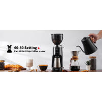 SHARDOR Professional 64mm Burr 100 configuraciones de molienda Cámara totalmente metálica, molinillo de café en grano con temporizador electrónico ajustable y - details 9