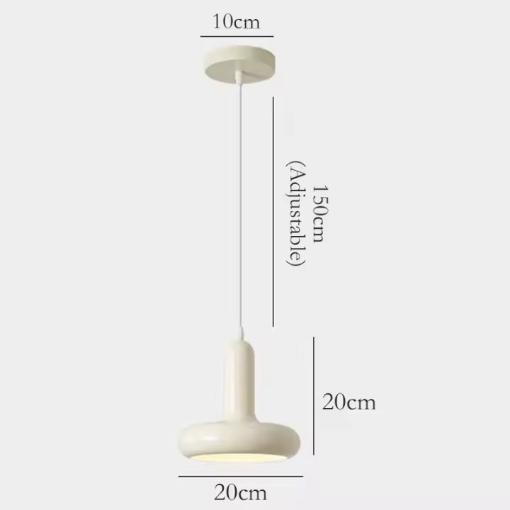 Lámpara Colgante Nórdica Moderna de Metal Blanco Crema Lámpara de Techo Pendiente para Cocina, Isla, Sala de Comedor, Foyer, Pasillo Iluminación y Decoración - 1
