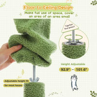 PAWZ Road Árbol para gatos alto de altura ajustable con acogedora hamaca para condominio, torre para gatos de suelo a techo, poste rascador para gatos de interior, juguetes para gatos, gato accesorios - details 17