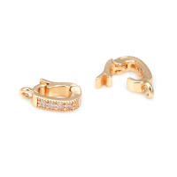 Colgantes de latón y circonita de Color dorado de 18K, cierres, conector, joyería, collares, suministros para hacer accesorios Diy - details 5