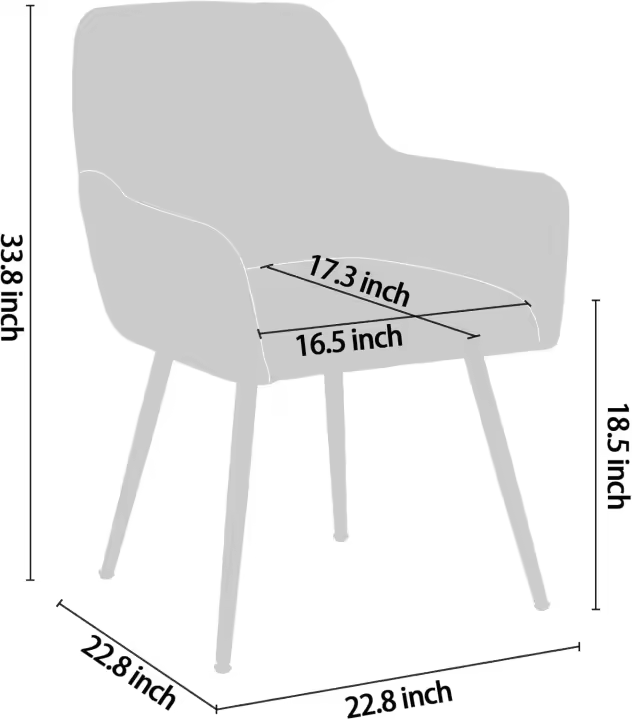 de 2, Diseño Nórdico, Respaldo Ergonómico, Sillas Tapizadas en Terciopelo para Salón, Comedor o Dormitorio, Azul, Espuma, Metal, 2 Unidades - 1