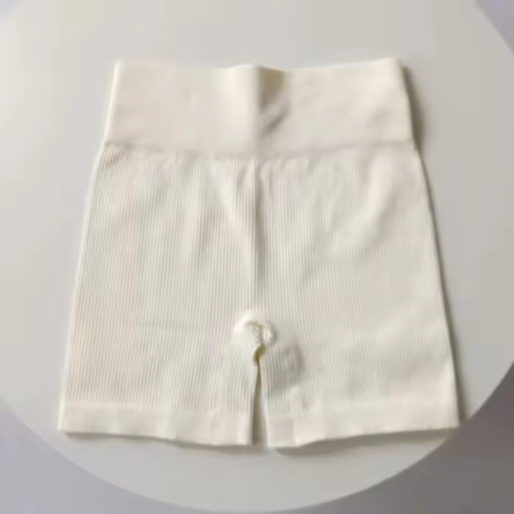 Pantalones cortos de yoga sin costuras acanalados de cintura alta para mujer, mallas deportivas a prueba de sentadillas para levantamiento de cadera, entrenamiento físico, correr, gimnasio, venta - 1