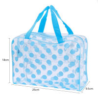 Bolso De Maquillaje Para Mujer Transparente Con Puntos Impermeable De PVC Bolso Portátil De Almacenamiento Para Cosméticos Y Toallitas Bolsa De Baño Para Mujeres - details 9