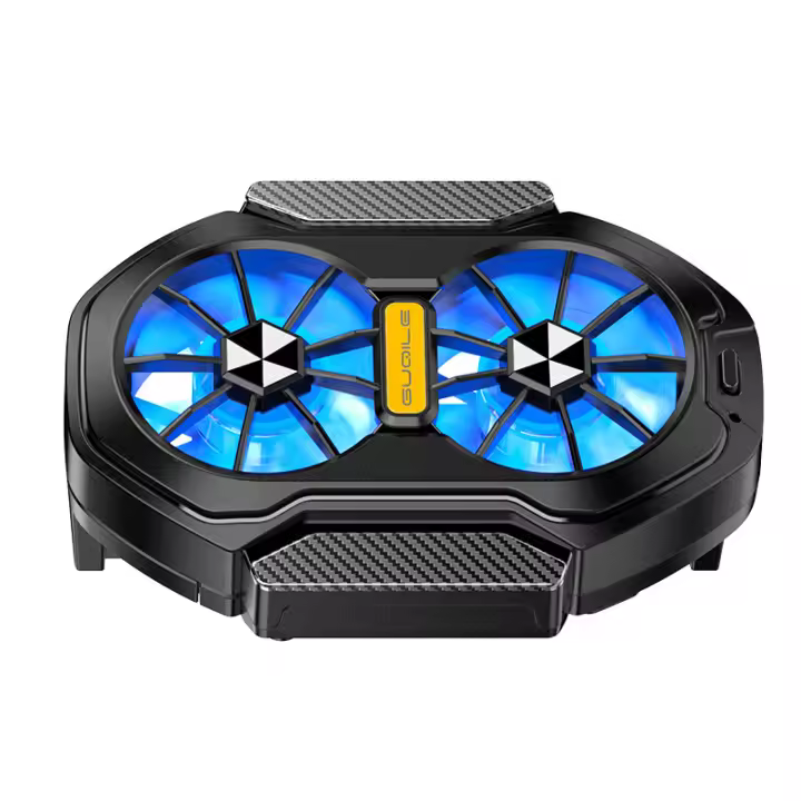 Ventilador Dual portátil Universal, refrigerador de teléfono móvil recargable, ventilador de refrigeración para teléfono para iPhone 15, Xiaomi 14, Samsung S24U - 1