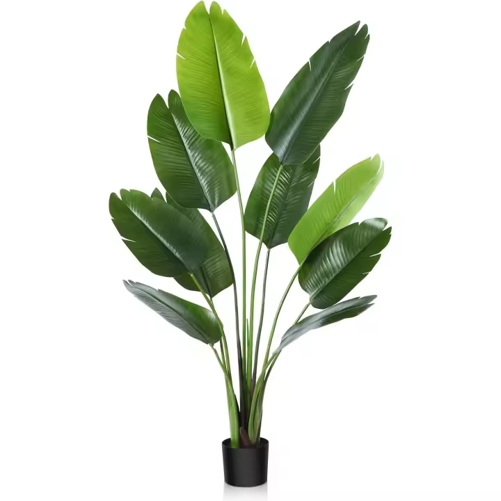 Plantas Artificiales 150 cm Planta Artificial Grande en Maceta para Interior Exterior Casa Hogar Oficina Jardín Decorativas Moderna (1 Paquete) - 1