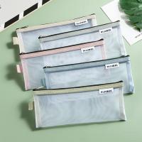 Cartera pequeña, bolsas de almacenamiento de papelería, estuche organizador de nailon, bolsa de papelería, bolsa de archivo transparente, bolsas de almacenamiento de malla, bolsa de lápices de rejilla - details 8
