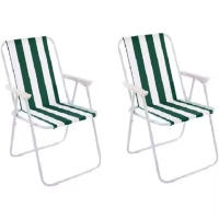 Juego de 2 sillas de playa plegables, tumbona de camping, silla de playa portátil para piscina, jardín y playa - details 3