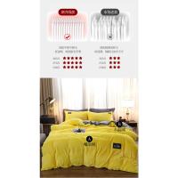 Juego de cama de terciopelo mágico de color sólido, conjunto de tres piezas de terciopelo coral engrosado, franela, Otoño e Invierno - details 4