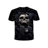 Camiseta 3D De Hombre Con Estampado De Calavera Talla Grande Estilo Casual Verano Manga Corta Transpirable Ropa Diaria - details 8