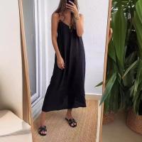 Vestido de verano para mujer, moda, color liso - details 2