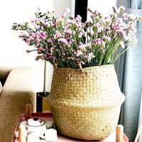 Cesta de mimbre para algas marinas, maceta colgante para flores, cesto para la ropa sucia, cesta de almacenamiento - details 4