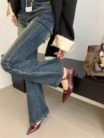 Zapatos Mary Jane Retro Punta de Cabeza Afilada, Depósito Bajo, Estilo Stiletto Versátil para Mujeres - details 9