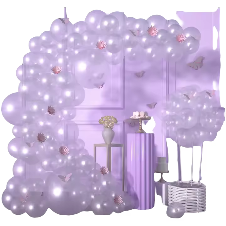 Kit de Guirnalda de Globos Transparentes 120 Pcs 18/10/12/5 Pulgadas Ideal para Fiestas de Despedida de Soltera Decoración de Pared - 1