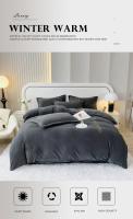 Funda de edredón de terciopelo de cristal cálido, bordado sólido, juego de cama de lujo para pareja, tamaño queen y king, Invierno - details 0