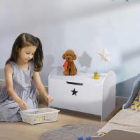 Juguete de Niño Tapa Reversible Diseño con Seguridad 62x40x46,5 cm Amplio Espacio Carga 20 kg Blanco - details 3