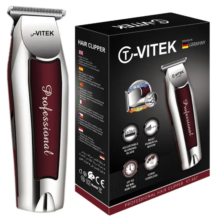 Cortadora de pelo eléctrica inalámbrica para hombres, máquina de corte de pelo corporal con cable potente, recortadora de barba, recortadora de cabeza para delinear bordes - 1